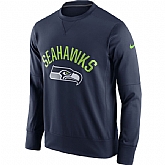 Men's Seattle Seahawks Nike College Navy Sideline Circuit Performance Sweatshirt,baseball caps,new era cap wholesale,wholesale hats